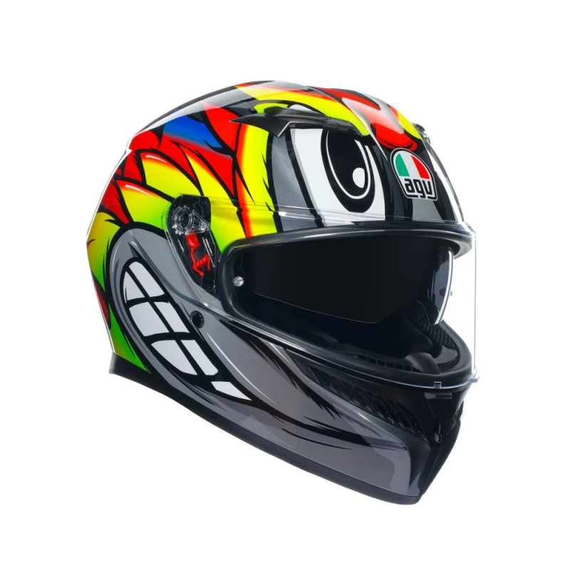 K3 BIRDY 2.0 GREY/YELLOW/RED - MOTORBIKE FULL FACE HELMET E2206