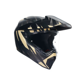 AX9 STEPPA MATT CARBON/GREY/SAND - MOTORBIKE FULL FACE HELMET E2206