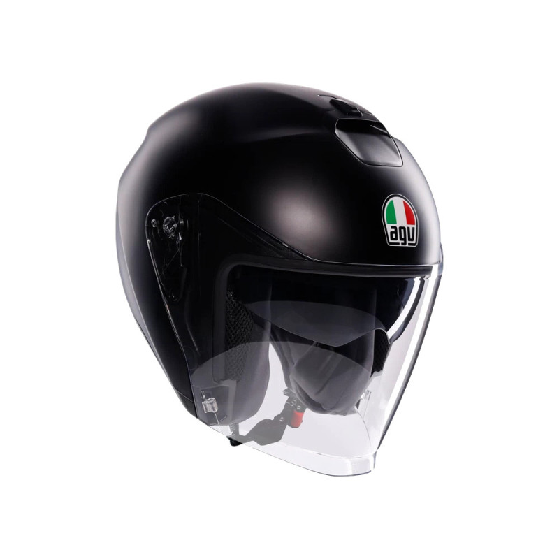 IRIDES MONO MATT BLACK - MOTORBIKE OPEN FACE HELMET E2206