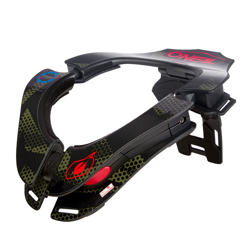 O'NEAL TRON NECKBRACE COVERT BLACK/GREEN