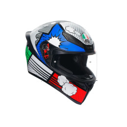 K1 S BANG MATT ITALY/BLUE - MOTORBIKE FULL FACE HELMET E2206