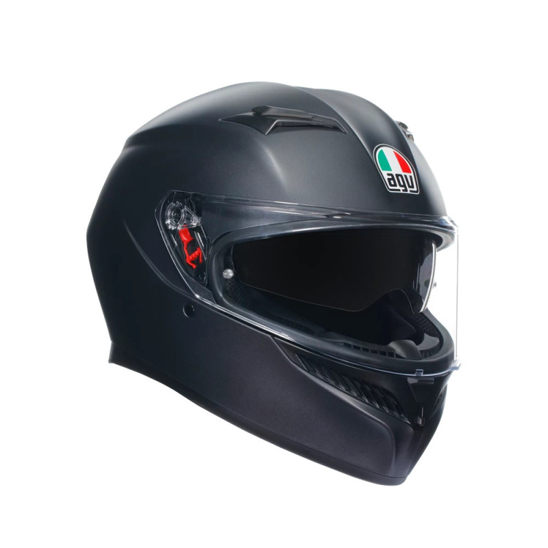 K3 MATT BLACK - MOTORBIKE FULL FACE HELMET E2206